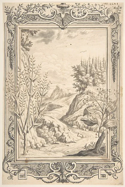 A historical ornamental frame from the Lunar Letter public-domain collection