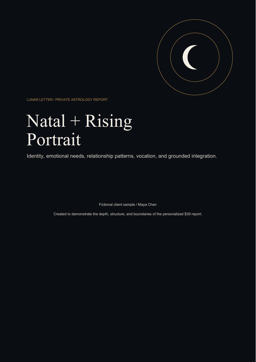 Cover of the Natal and Rising Portrait fictional sample