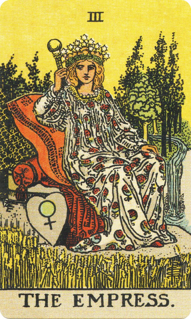 The Empress tarot card from a traditional public-domain deck