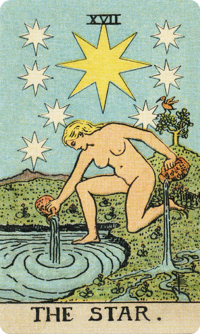 The Star tarot card from a traditional public-domain deck